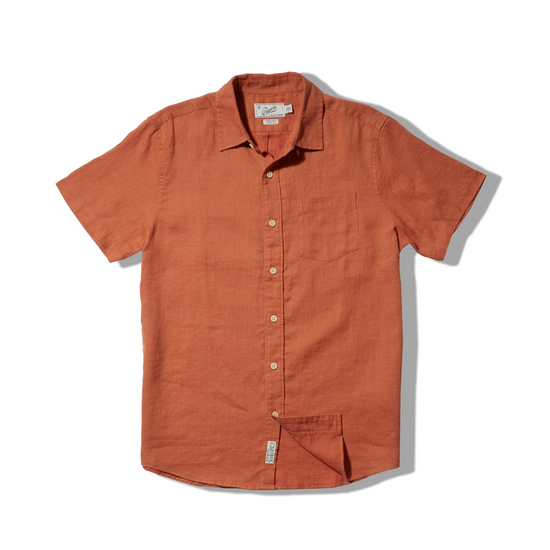 Amalfi Textured Hemp Linen Short Sleeve Shirt