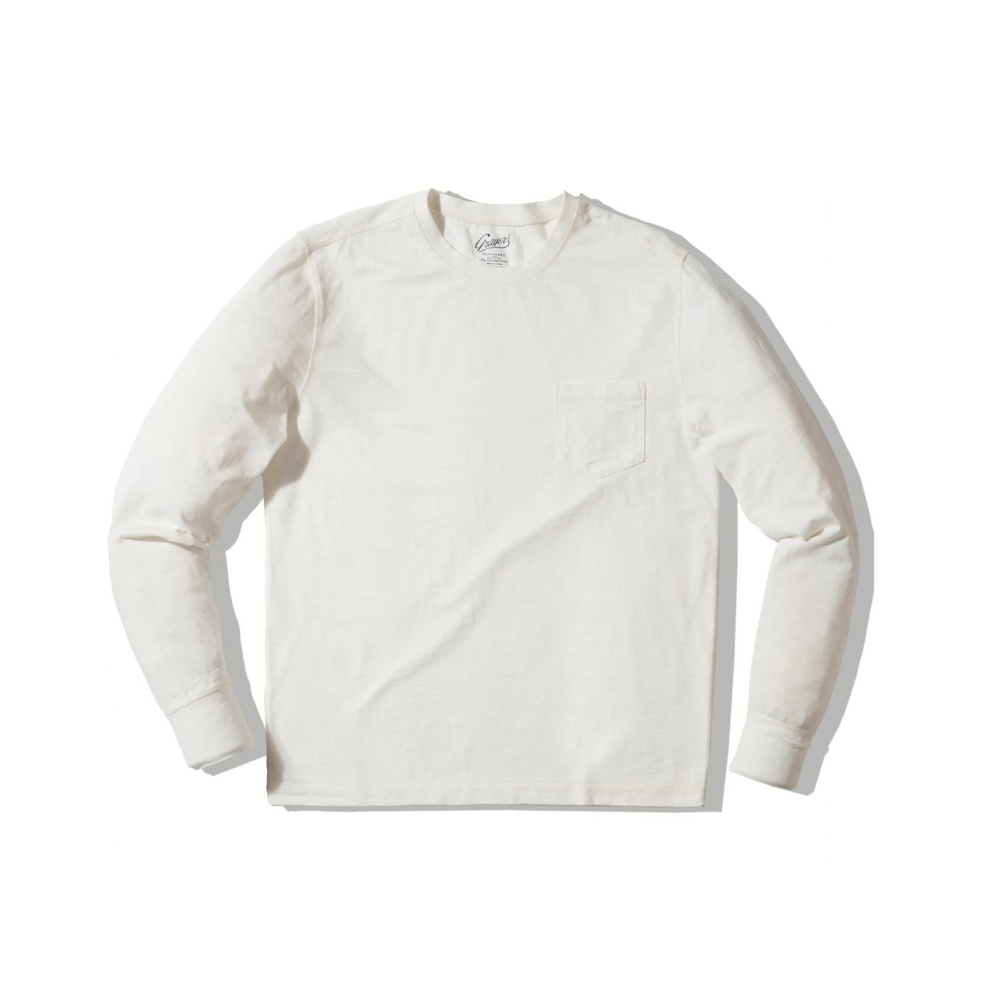 Hewitt Garment Dyed Long Sleeve Pocket Tee