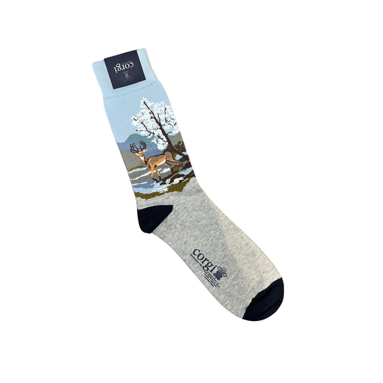 Stag In Snow Cotton Socks