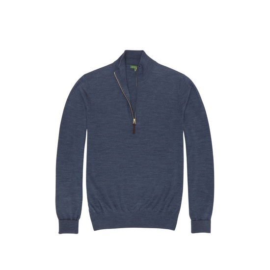 Fine-Gauge Half-Zip Sweater