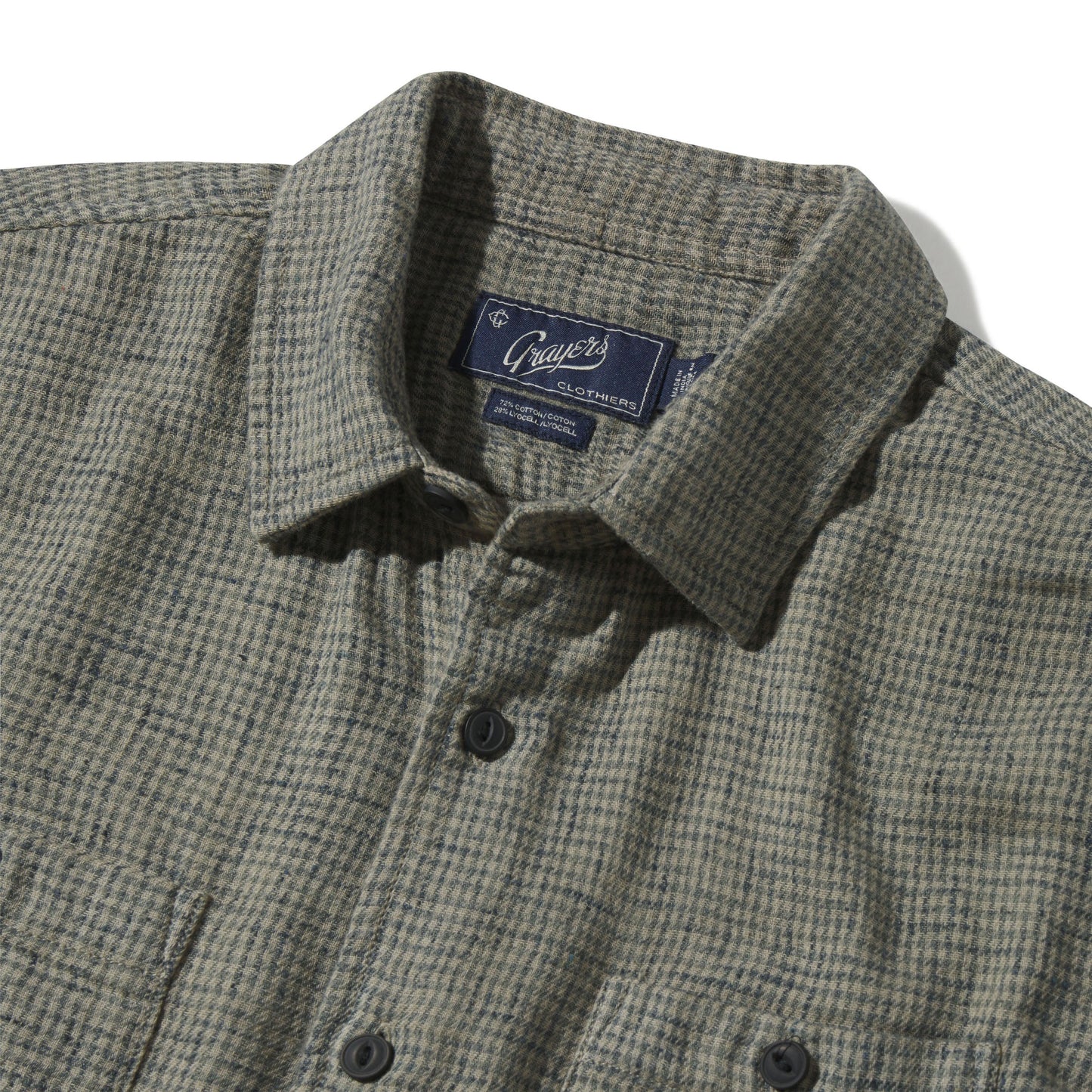 Houndstooth Double Cloth Workshirt – Hans Clothier