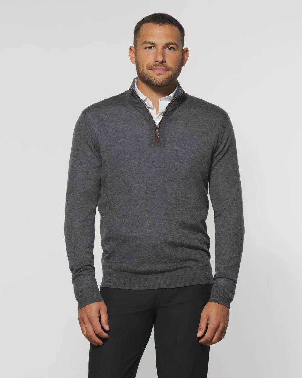 Baron Wool Blend 1/4 Zip Pullover Sweater