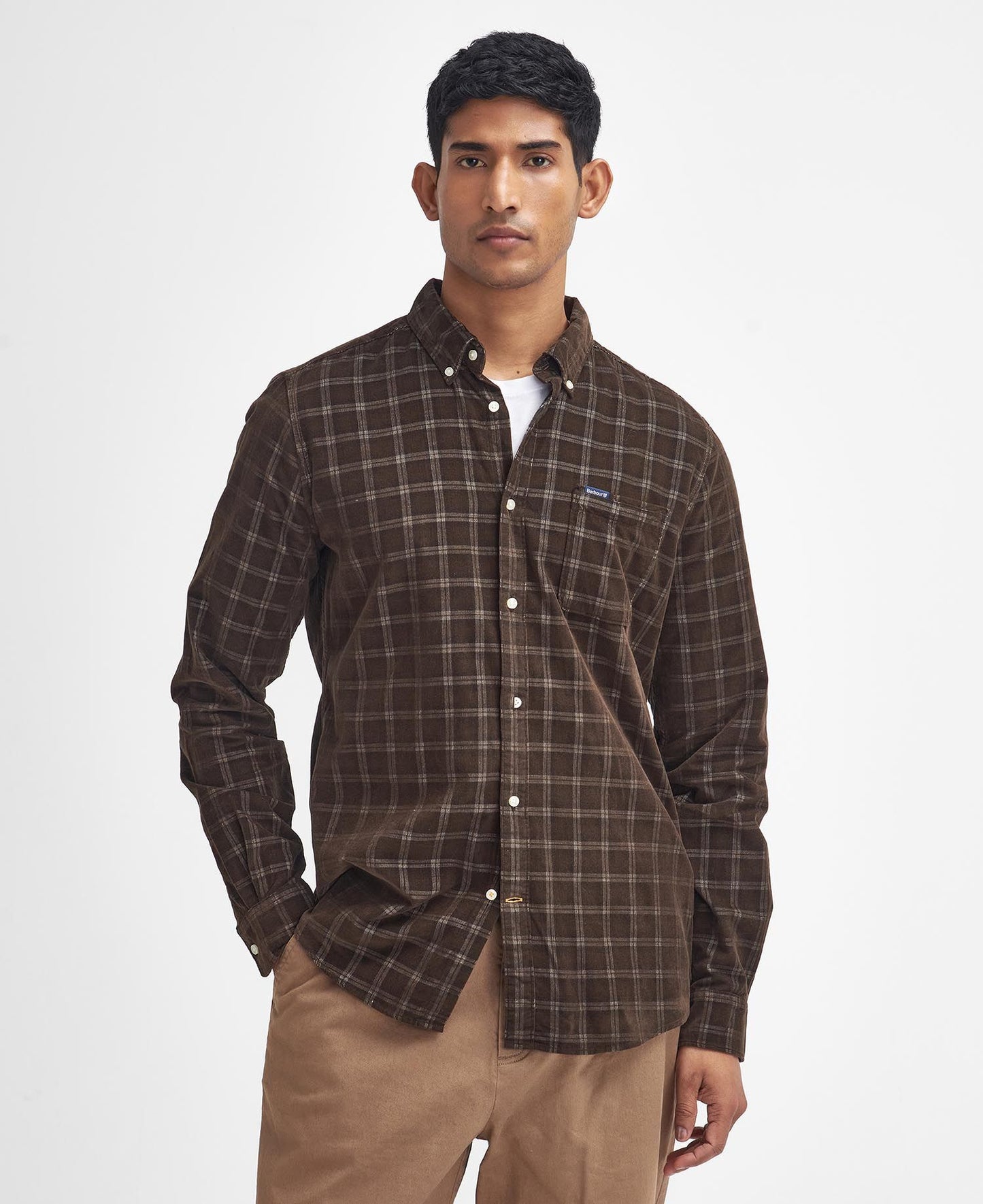 Harthill Tailored Checked Cord Shirt