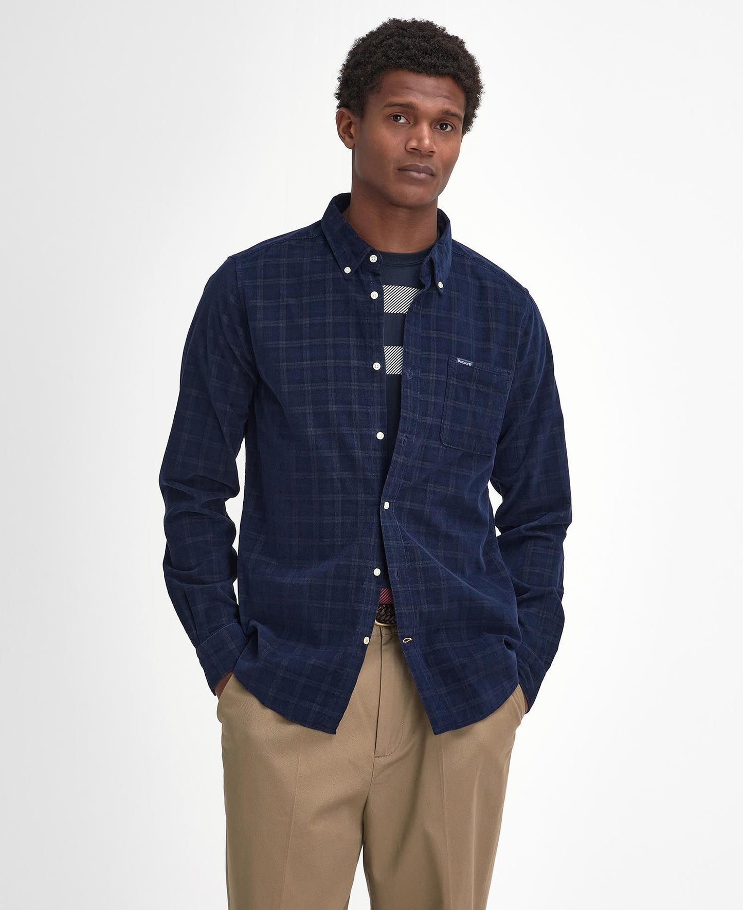 Harthill Tailored Checked Cord Shirt