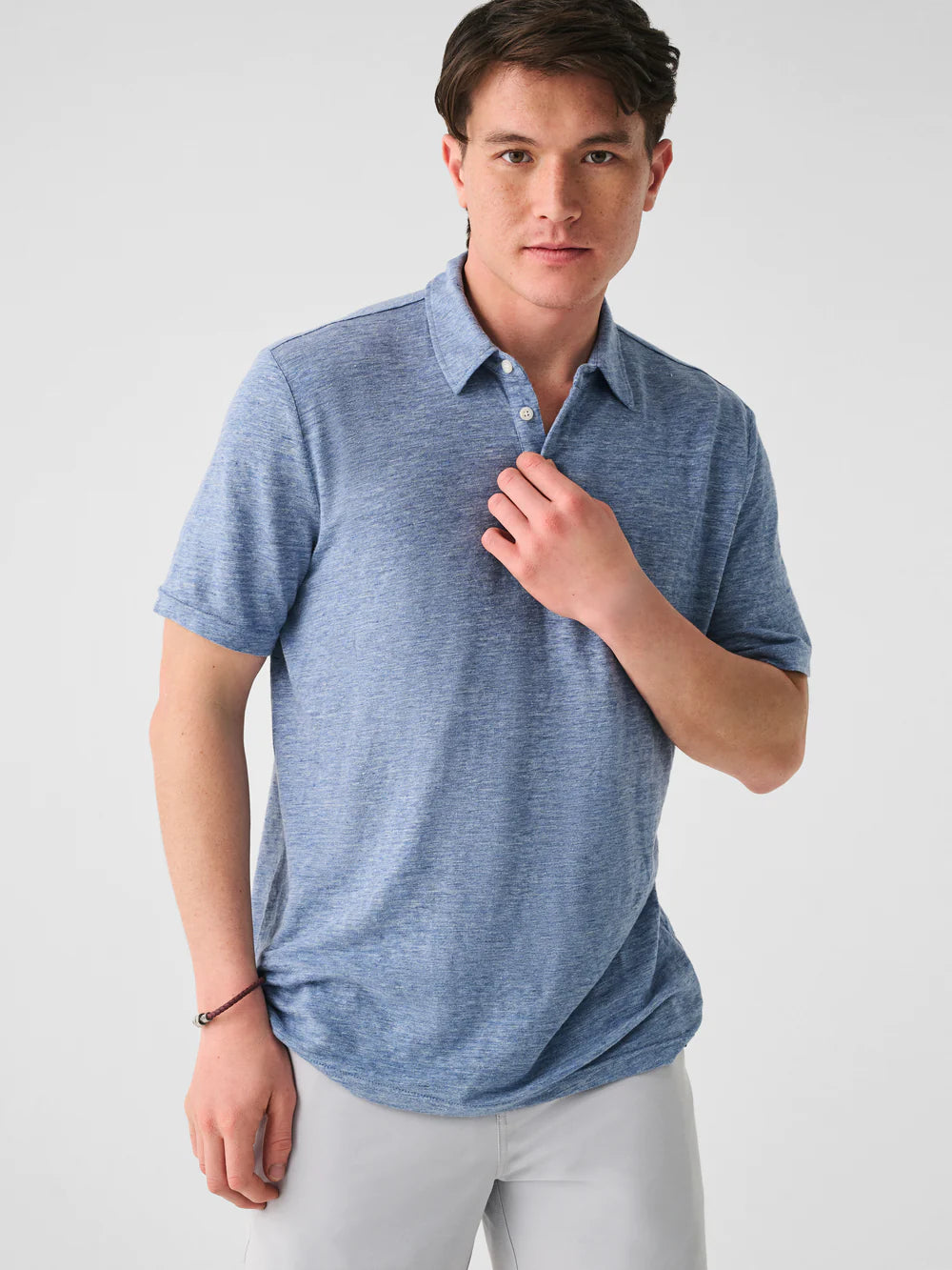 Load image into Gallery viewer, Short-Sleeve Linen Laguna Polo
