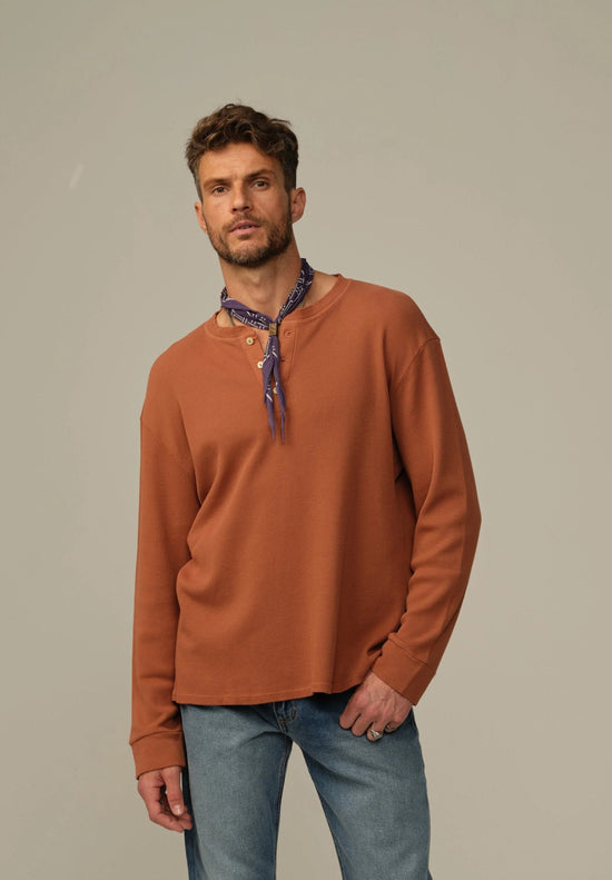 Crosby Organic Cotton Waffle Henley