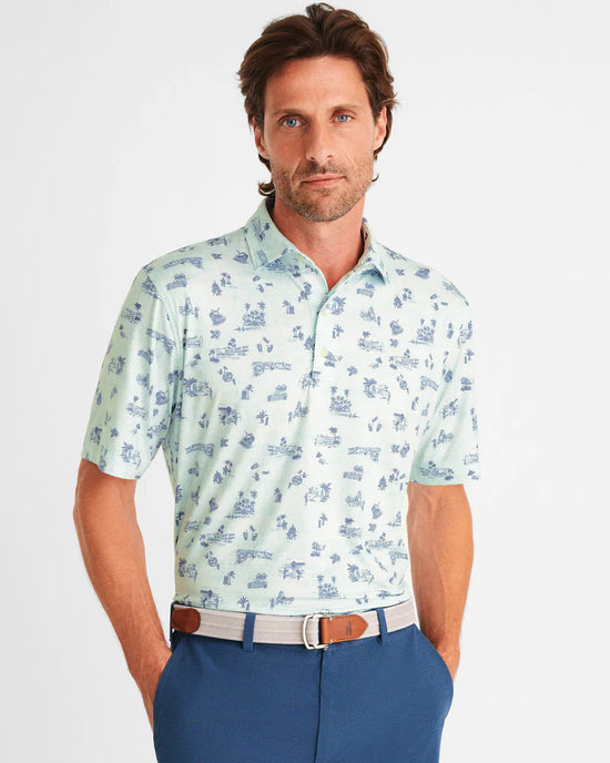 Tiki Bar Printed Polo