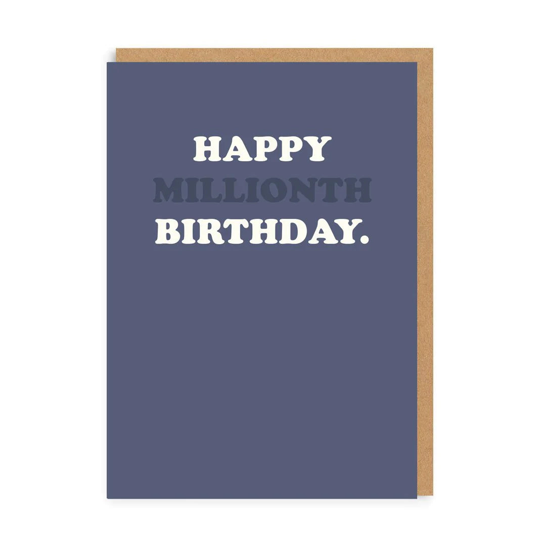 Happy Millionth Birthday Card