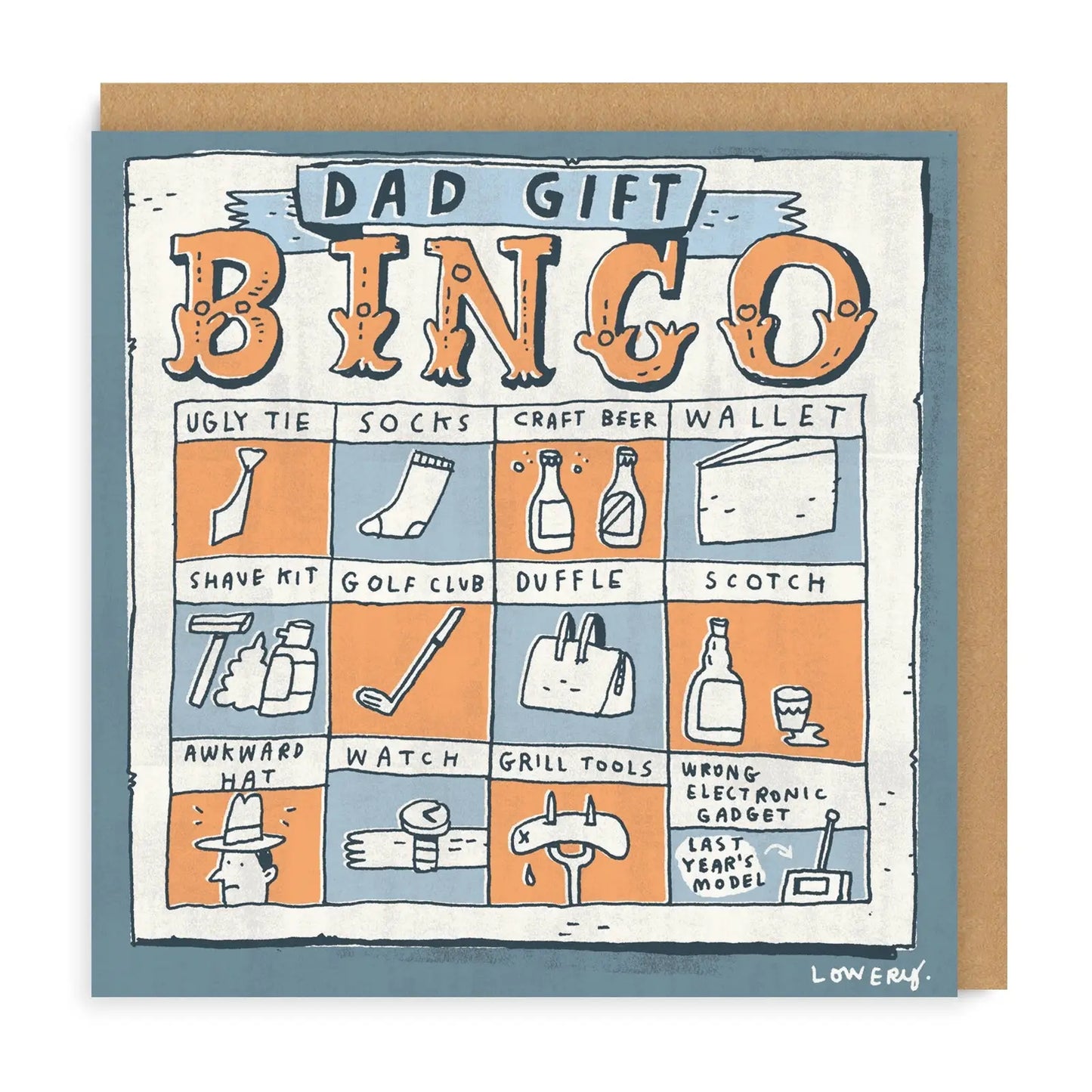 Load image into Gallery viewer, Dad Gifts Bingo Square Greeting Card
