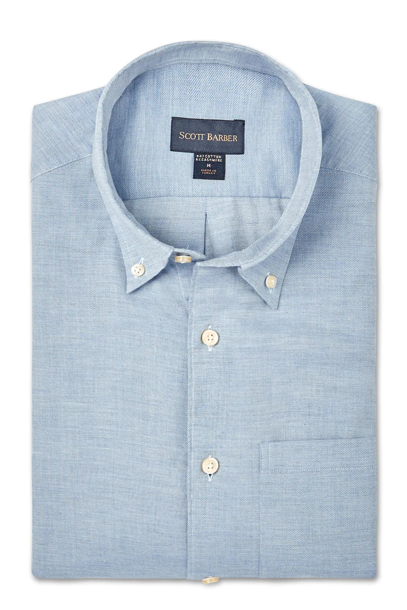 Cotton Cashmere Solid Twill Shirt